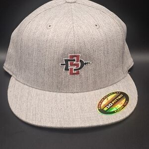 San Diego State Aztecs Gray Fitted Cap with Embroidered Logo